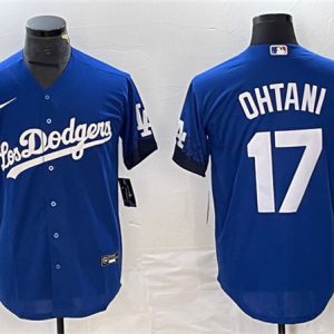 Los Angeles Dodgers #17 Shohei Ohtani Royal City Connect Cool Base With Patch Stitched Jersey