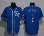 Royals #1 Jarrod Dyson Blue USA Flag Fashion Stitched Jersey