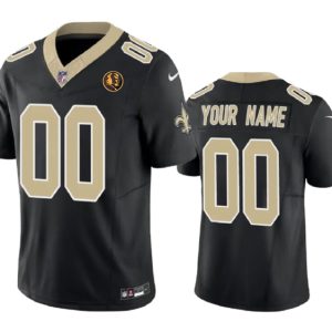 New Orleans Saints Custom Black 2023 F.U.S.E. With John Madden Patch Vapor Limited Stitched Jersey