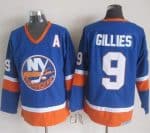 Islanders #9 Clark Gillies Baby Blue CCM Throwback Stitched Jersey