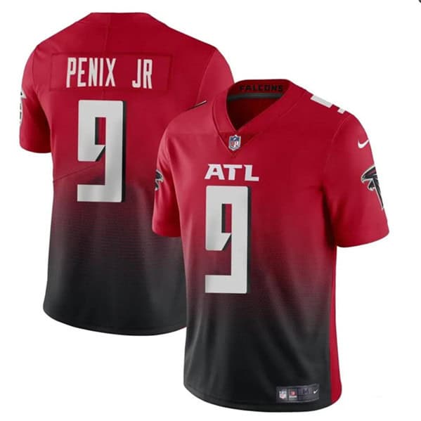 Atlanta Falcons #9 Michael Penix Jr Red Black 2024 Draft Vapor Untouchable Limited Stitched Jersey