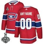 Montreal Canadiens Customized 2021 Red Stanley Cup Final Stitched Jersey
