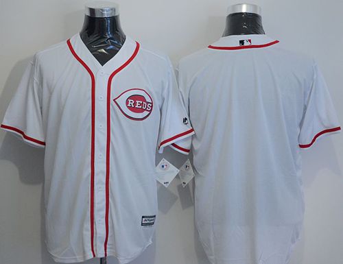 Reds Blank White New Cool Base Stitched Jersey