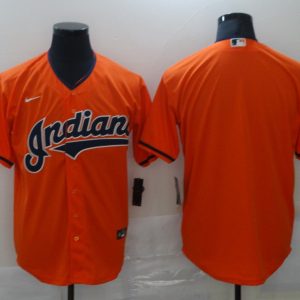 Cleveland Indians Blank Orange Cool Base Stitched Jersey