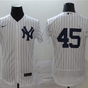 New York Yankees #45 Gerrit Cole White Flex Base Stitched Jersey