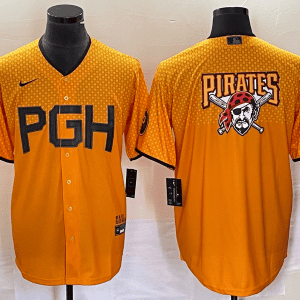 Pittsburgh Pirates Gold 2023 City Connect Team Big Logo Stitched Jersey