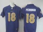 Ravens #18 Breshad Perriman Purple Limited Rush Nike Jersey