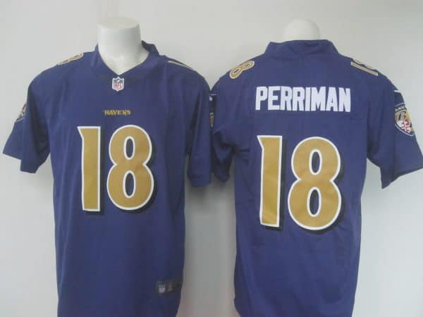 Ravens #18 Breshad Perriman Purple Limited Rush Nike Jersey