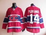 Canadiens #14 Tomas Plekanec Red New CA Stitched Jersey