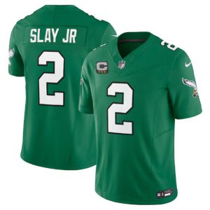 Philadelphia Eagles #2 Darius Slay JR Green 2023 F.U.S.E. With C Patch Vapor Untouchable Stitched Jersey