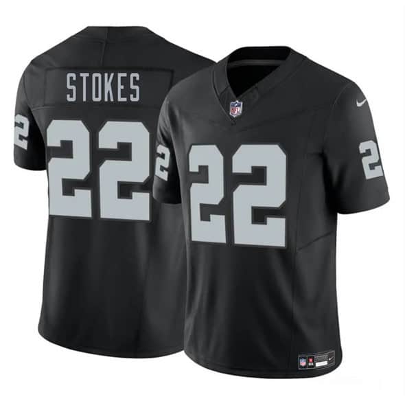Las Vegas Raiders #22 Eric Stokes Black 2025 F.U.S.E. Vapor Stitched Jersey