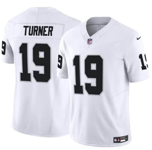 Las Vegas Raiders #19 DJ Turner White F.U.S.E. Vapor Stitched Jersey