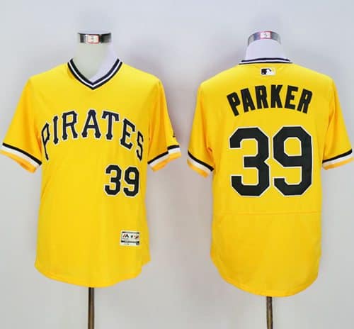 Pirates #39 Dave Parker Gold Flexbase Authentic Collection Cooperstown Stitched Jersey