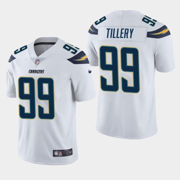 Los Angeles Chargers #99 Jerry Tillery White Vapor Untouchable Limited Stitched Jersey