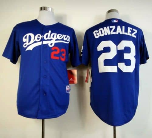 Dodgers #23 Adrian Gonzalez Blue Cool Base Stitched Jersey