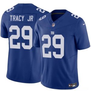 New York Giants #29 Tyrone Tracy Jr Blue 2023 F.U.S.E. Vapor Untouchable Limited Stitched Jersey