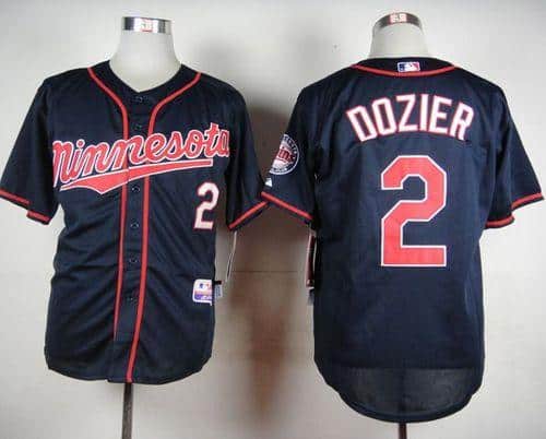 Twins #2 Brian Dozier Navy Blue Cool Base Stitched Jersey