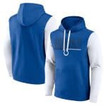 Indianapolis Colts Blue White Outline Pullover Hoodie