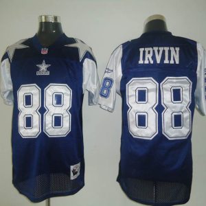Mitchell Ness Cowboys #88 Michael Irvin Blue White Stitched Throwback Jersey