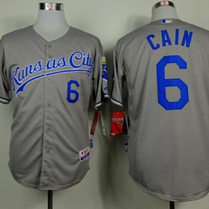 Royals #6 Lorenzo Cain Grey Cool Base Stitched Jersey