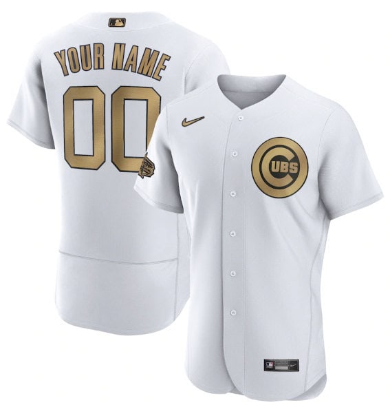 Chicago Cubs Custom White 2022 All-Star Flex Base Stitched Jersey