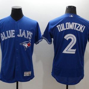 Blue Jays #2 Troy Tulowitzki Blue Flexbase Authentic Collection Stitched Jersey