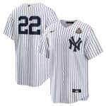 New York Yankees #22 Juan Soto White 2024 World Series Cool Base Stitched Jersey