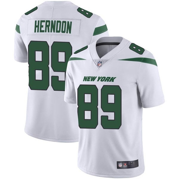 New York Jets #89 Chris Herndon White Vapor Untouchable Limited Stitched Jersey