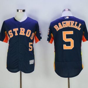 Astros #5 Jeff Bagwell Navy Blue Flexbase Authentic Collection Stitched Jersey