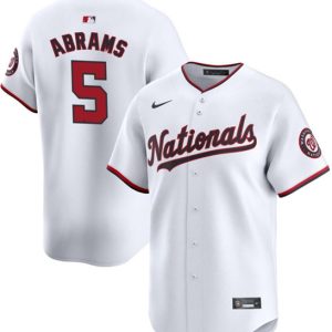 Washington Nationals #5 CJ Abrams White 2024 Home Limited Stitched Jersey