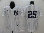 New York Yankees #25 Gleyber Torres White Cool Base Stitched Jersey