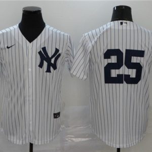 New York Yankees #25 Gleyber Torres White Cool Base Stitched Jersey