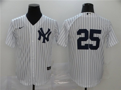 New York Yankees #25 Gleyber Torres White Cool Base Stitched Jersey