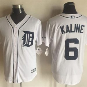 Tigers #6 Al Kaline White New Cool Base Stitched Jersey