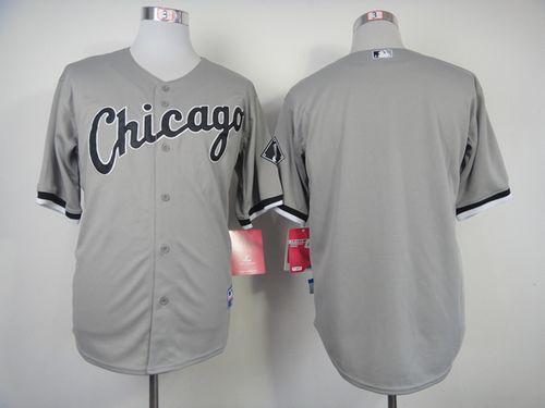 White Sox Blank Grey Cool Base Stitched Jersey