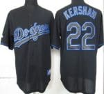 Dodgers #22 Clayton Kershaw Black Fashion Stitched Jersey