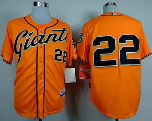 Giants #22 Will Clark Orange Alternate Cool Base Stitched Jersey