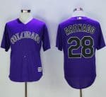 Rockies #28 Nolan Arenado Purple New Cool Base Stitched Jersey