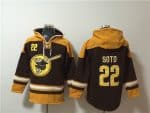 San Diego Padres #22 Juan Soto Brown Yellow Ageless Must-Have Lace-Up Pullover Hoodie