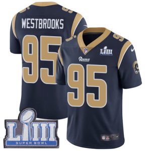 Los Angeles Rams #95 Ethan Westbrooks Navy Blue Super Bowl LIII Vapor Untouchable Limited Stitched Jersey