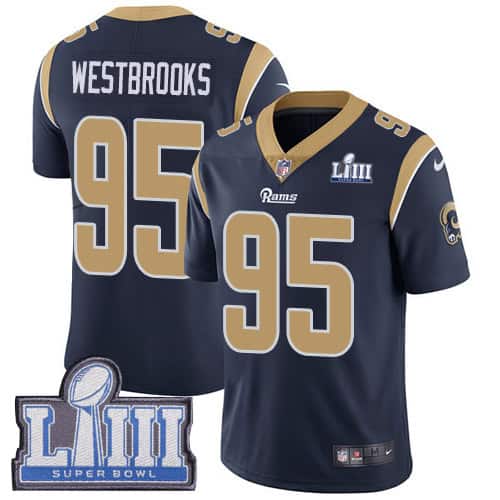 Los Angeles Rams #95 Ethan Westbrooks Navy Blue Super Bowl LIII Vapor Untouchable Limited Stitched Jersey
