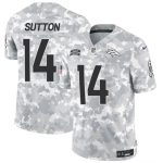 Denver Broncos #14 Courtland Sutton Arctic Camo 2024 F.U.S.E. Salute To Service Limited Stitched Jersey