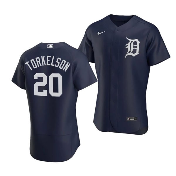 Detroit Tigers #20 Spencer Torkelson Navy Flex Base Stitched Jersey