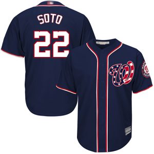 Washington Nationals #22 Juan Soto Navy Cool Base Stitched Jersey
