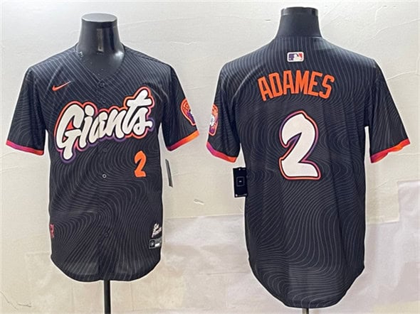 San Francisco Giants #2 Willy Adames Anthracite 2025 City Connect Limited Stitched Jersey