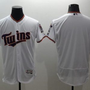 Twins Blank White Flexbase Authentic Collection Stitched Jersey