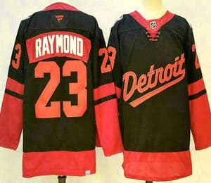 Detroit Red Wings #23 Lucas Raymond Black 2025 Stadium Series Stitched Jersey