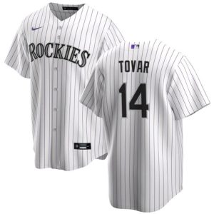 Colorado Rockies #14 Ezequiel Tovar White Cool Base Stitched Jersey