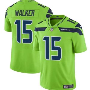Seattle Seahawks #15 P.J. Walker Green Vapor Limited Stitched Jersey