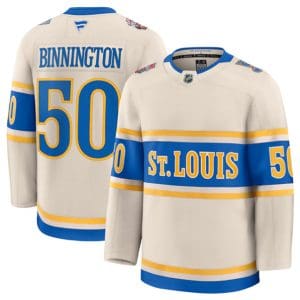 St. Louis Blues #50 Jordan Binnington Cream 2024-25 Winter Classic Stitched Jersey